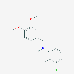 molecular formula C17H20ClNO2 B5706522 (3-chloro-2-methylphenyl)(3-ethoxy-4-methoxybenzyl)amine 