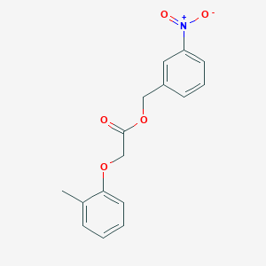molecular formula C16H15NO5 B5706526 3-nitrobenzyl (2-methylphenoxy)acetate 