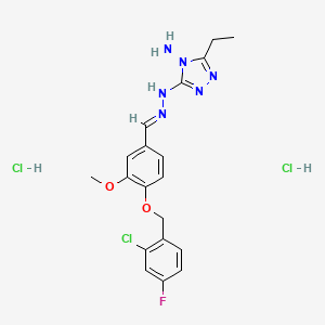 4-[(2-chloro-4-fluorobenzyl)oxy]-3-methoxybenzaldehyde (4-amino-5-ethyl-4H-1,2,4-triazol-3-yl)hydrazone dihydrochloride