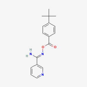 molecular formula C17H19N3O2 B5706553 N'-[(4-tert-butylbenzoyl)oxy]-3-pyridinecarboximidamide 
