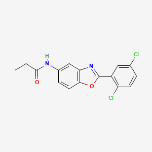 molecular formula C16H12Cl2N2O2 B5706561 N-[2-(2,5-dichlorophenyl)-1,3-benzoxazol-5-yl]propanamide 