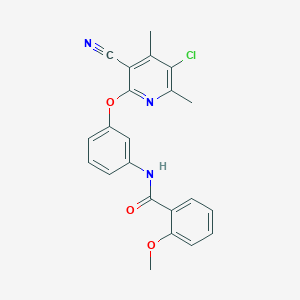 molecular formula C22H18ClN3O3 B5706572 N-{3-[(5-chloro-3-cyano-4,6-dimethylpyridin-2-yl)oxy]phenyl}-2-methoxybenzamide 