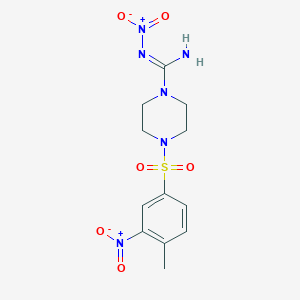 molecular formula C12H16N6O6S B5706582 4-[(4-methyl-3-nitrophenyl)sulfonyl]-N'-nitro-1-piperazinecarboximidamide 