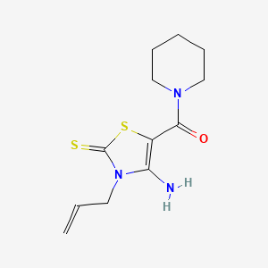 molecular formula C12H17N3OS2 B5706590 3-allyl-4-amino-5-(1-piperidinylcarbonyl)-1,3-thiazole-2(3H)-thione CAS No. 403726-77-2