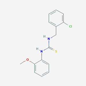 molecular formula C15H15ClN2OS B5706603 N-(2-chlorobenzyl)-N'-(2-methoxyphenyl)thiourea 