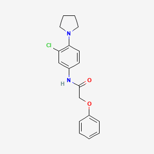 molecular formula C18H19ClN2O2 B5706618 N-[3-chloro-4-(1-pyrrolidinyl)phenyl]-2-phenoxyacetamide 
