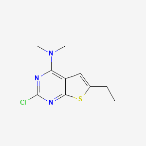 B570662 2-Chloro-6-ethyl-N,N-dimethylthieno[2,3-d]pyrimidin-4-amine CAS No. 1216082-23-3