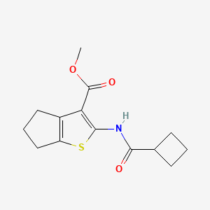 molecular formula C14H17NO3S B5706635 methyl 2-[(cyclobutylcarbonyl)amino]-5,6-dihydro-4H-cyclopenta[b]thiophene-3-carboxylate 