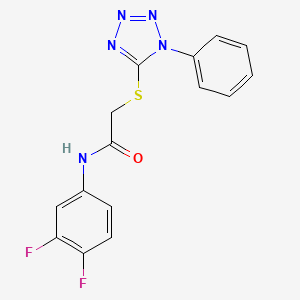 molecular formula C15H11F2N5OS B5706639 N-(3,4-difluorophenyl)-2-[(1-phenyl-1H-tetrazol-5-yl)thio]acetamide 