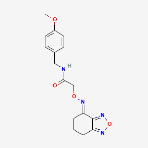 molecular formula C16H18N4O4 B5706643 2-[(6,7-dihydro-2,1,3-benzoxadiazol-4(5H)-ylideneamino)oxy]-N-(4-methoxybenzyl)acetamide 