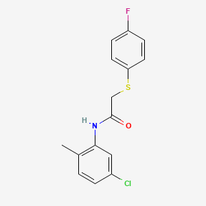 molecular formula C15H13ClFNOS B5706651 N-(5-chloro-2-methylphenyl)-2-[(4-fluorophenyl)thio]acetamide 