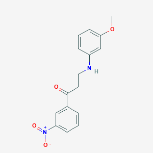 molecular formula C16H16N2O4 B5706652 3-[(3-methoxyphenyl)amino]-1-(3-nitrophenyl)-1-propanone 