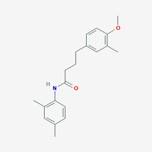 molecular formula C20H25NO2 B5706660 N-(2,4-dimethylphenyl)-4-(4-methoxy-3-methylphenyl)butanamide 