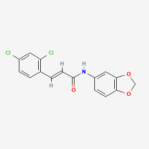 molecular formula C16H11Cl2NO3 B5706668 N-1,3-benzodioxol-5-yl-3-(2,4-dichlorophenyl)acrylamide 