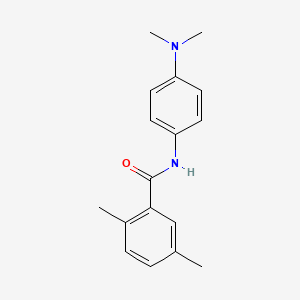 molecular formula C17H20N2O B5706676 N-[4-(dimethylamino)phenyl]-2,5-dimethylbenzamide 