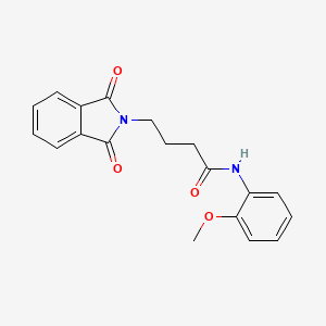 molecular formula C19H18N2O4 B5706678 4-(1,3-dioxo-1,3-dihydro-2H-isoindol-2-yl)-N-(2-methoxyphenyl)butanamide 