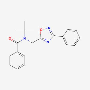 molecular formula C20H21N3O2 B5706685 N-(tert-butyl)-N-[(3-phenyl-1,2,4-oxadiazol-5-yl)methyl]benzamide 