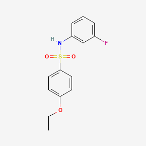 molecular formula C14H14FNO3S B5706696 4-ethoxy-N-(3-fluorophenyl)benzenesulfonamide 