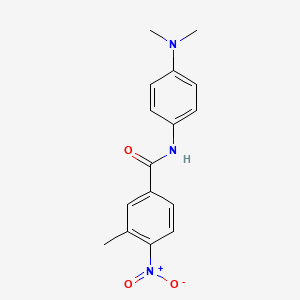 molecular formula C16H17N3O3 B5706708 N-[4-(dimethylamino)phenyl]-3-methyl-4-nitrobenzamide 