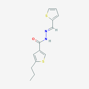 molecular formula C13H14N2OS2 B5706729 5-propyl-N'-(2-thienylmethylene)-3-thiophenecarbohydrazide 
