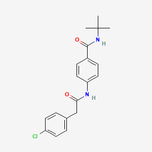 molecular formula C19H21ClN2O2 B5706736 N-(tert-butyl)-4-{[(4-chlorophenyl)acetyl]amino}benzamide 