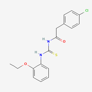 molecular formula C17H17ClN2O2S B5706754 2-(4-chlorophenyl)-N-{[(2-ethoxyphenyl)amino]carbonothioyl}acetamide 