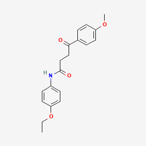 molecular formula C19H21NO4 B5706762 N-(4-ethoxyphenyl)-4-(4-methoxyphenyl)-4-oxobutanamide 