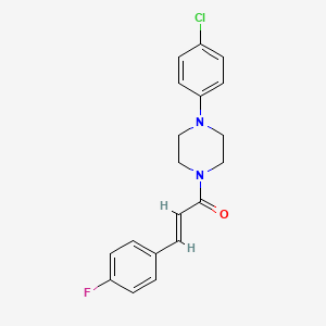 molecular formula C19H18ClFN2O B5706763 1-(4-chlorophenyl)-4-[3-(4-fluorophenyl)acryloyl]piperazine 