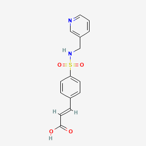 molecular formula C15H14N2O4S B5706797 3-(4-{[(3-pyridinylmethyl)amino]sulfonyl}phenyl)acrylic acid 