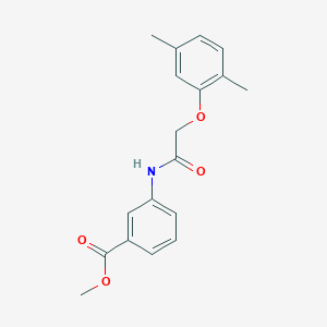 molecular formula C18H19NO4 B5706798 methyl 3-{[(2,5-dimethylphenoxy)acetyl]amino}benzoate 