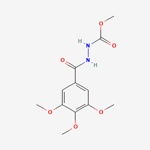 molecular formula C12H16N2O6 B5706807 methyl 2-(3,4,5-trimethoxybenzoyl)hydrazinecarboxylate 