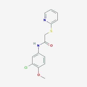 N-(3-chloro-4-methoxyphenyl)-2-(2-pyridinylthio)acetamide