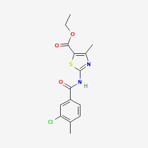 molecular formula C15H15ClN2O3S B5706834 ethyl 2-[(3-chloro-4-methylbenzoyl)amino]-4-methyl-1,3-thiazole-5-carboxylate 