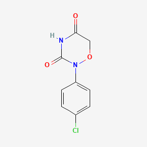 molecular formula C9H7ClN2O3 B5706837 2-(4-chlorophenyl)-1,2,4-oxadiazinane-3,5-dione 