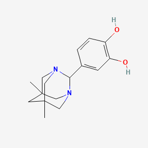 4-(5,7-dimethyl-1,3-diazatricyclo[3.3.1.1~3,7~]dec-2-yl)benzene-1,2-diol