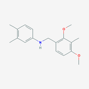 molecular formula C18H23NO2 B5706877 (2,4-dimethoxy-3-methylbenzyl)(3,4-dimethylphenyl)amine 