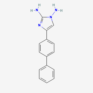 molecular formula C15H14N4 B5706880 4-(4-biphenylyl)-1H-imidazole-1,2-diamine CAS No. 181190-42-1