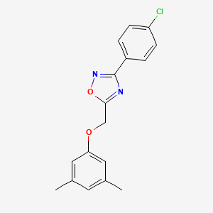 3-(4-chlorophenyl)-5-[(3,5-dimethylphenoxy)methyl]-1,2,4-oxadiazole
