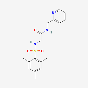 molecular formula C17H21N3O3S B5706906 N~2~-(mesitylsulfonyl)-N~1~-(2-pyridinylmethyl)glycinamide 