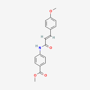 molecular formula C18H17NO4 B5706914 methyl 4-{[3-(4-methoxyphenyl)acryloyl]amino}benzoate 