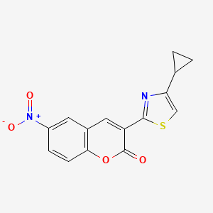 molecular formula C15H10N2O4S B5706927 3-(4-cyclopropyl-1,3-thiazol-2-yl)-6-nitro-2H-chromen-2-one 