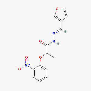 molecular formula C14H13N3O5 B5706934 N'-(3-furylmethylene)-2-(2-nitrophenoxy)propanohydrazide 