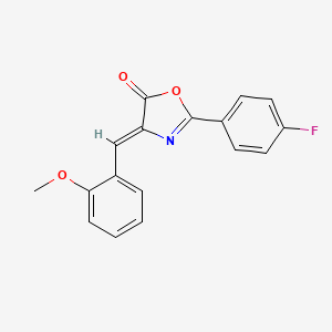 molecular formula C17H12FNO3 B5706944 2-(4-fluorophenyl)-4-(2-methoxybenzylidene)-1,3-oxazol-5(4H)-one 
