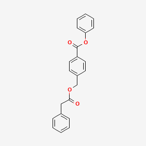 molecular formula C22H18O4 B5706949 phenyl 4-{[(phenylacetyl)oxy]methyl}benzoate 