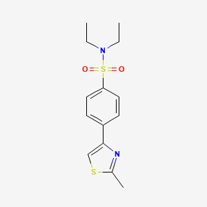 molecular formula C14H18N2O2S2 B5706951 N,N-diethyl-4-(2-methyl-1,3-thiazol-4-yl)benzenesulfonamide 