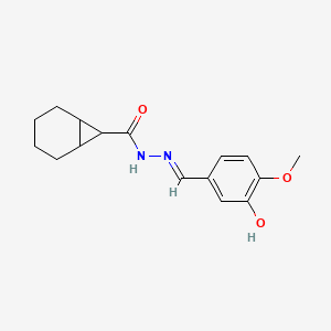 molecular formula C16H20N2O3 B5706962 N'-(3-hydroxy-4-methoxybenzylidene)bicyclo[4.1.0]heptane-7-carbohydrazide 