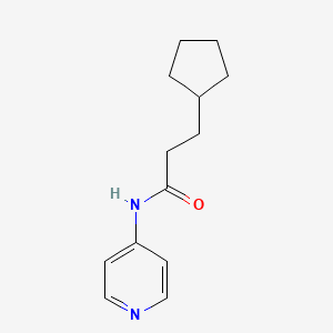 3-cyclopentyl-N-4-pyridinylpropanamide