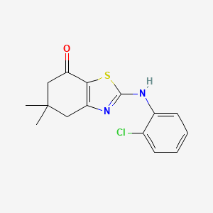 molecular formula C15H15ClN2OS B5706981 2-[(2-chlorophenyl)amino]-5,5-dimethyl-5,6-dihydro-1,3-benzothiazol-7(4H)-one 