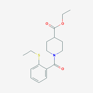 molecular formula C17H23NO3S B5706992 ethyl 1-[2-(ethylthio)benzoyl]-4-piperidinecarboxylate 