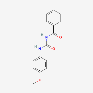 molecular formula C15H14N2O3 B5707012 N-{[(4-methoxyphenyl)amino]carbonyl}benzamide 